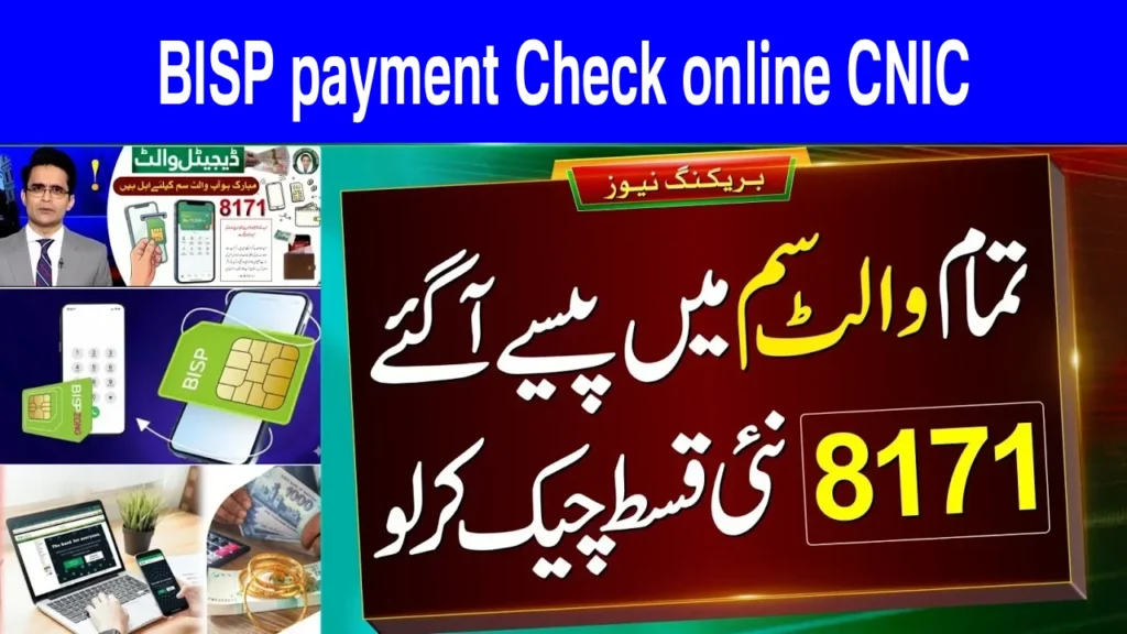 BISP payment Check online CNIC
